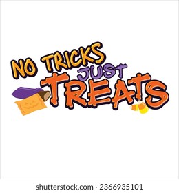 No tricks just treats halloween october headline