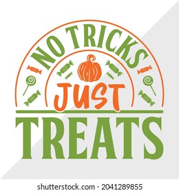 No Tricks Just Treats Printable Vector Illustration