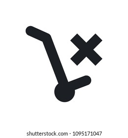 no trolley vector icon