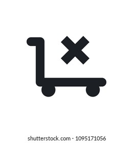 no trolley vector icon