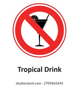 No hay icono de Vector de bebida tropical que se puede modificar o editar fácilmente

