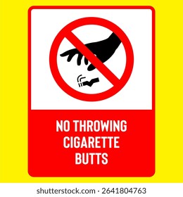 no trowing cigarette butts icon