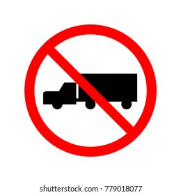 No Truck Allowed Sign Symbol Illustration Stock Vector (Royalty Free ...