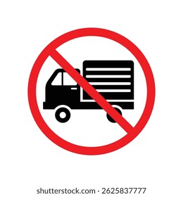 No truck allowed vector icon design on a white background