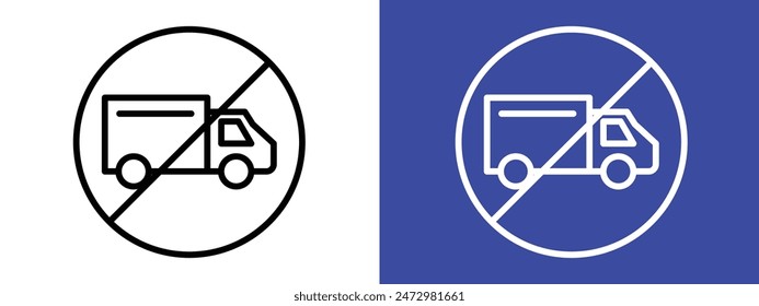 No Truck Entry Sign for Traffic Control and Restricted Access