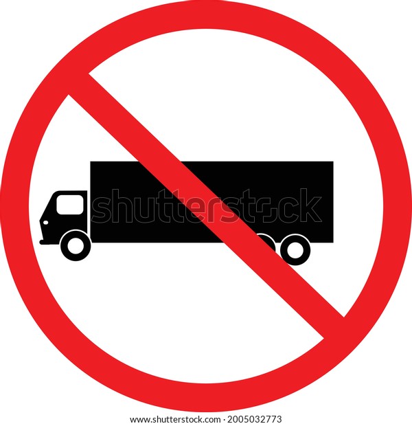 No Truck Icon On White Background Stock Vector (Royalty Free ...