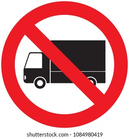 No Truck No Lorry Prohibit Sign Stock Vector (royalty Free) 1084980419 