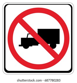 No truck or no parking sign.