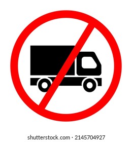 No Truck No Parking Signprohibit Sign Stock Vector (royalty Free 