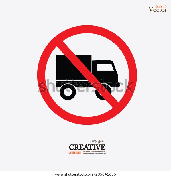 no-truck-or-no-parking-sign-prohibit-sign-vector-illustration