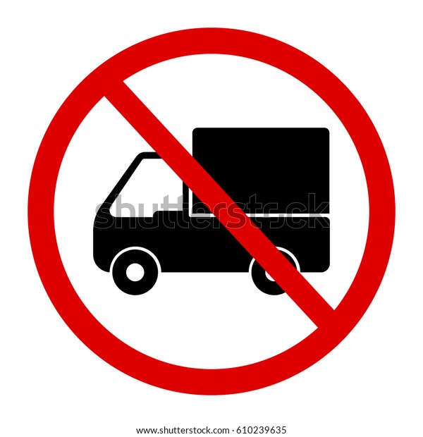 No Truck No Parking Signprohibit Sign Stock Vector (Royalty Free ...