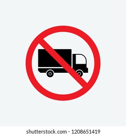 No Truck Sign Icon Vector Stock Vector (Royalty Free) 1208651419