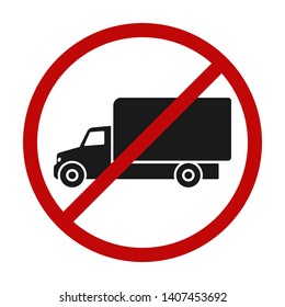 No Truck Sign Truck Parking Forbidden Stock Vector (Royalty Free ...