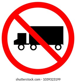 No Truck Traffic Road Signvector Illustration Stock Vector (Royalty ...