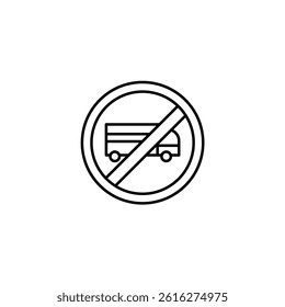 No Truck vector line icon icons design