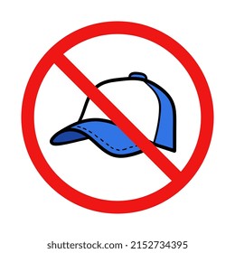 No Trucker Hat Sign On White Background