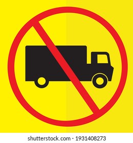 No trucks allowed conceptual design illustration vector