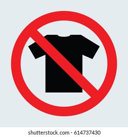 No tshirt sign gray