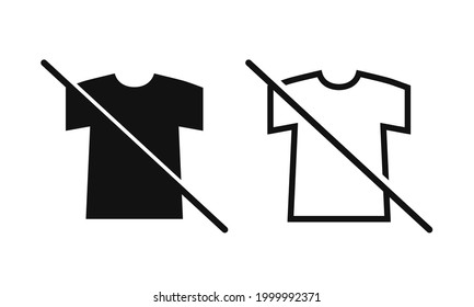 No tshirt. T-shirts forbidden.Illustration vector
