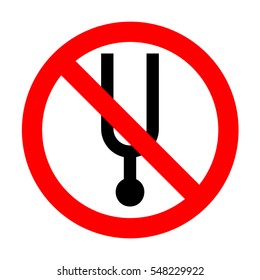 No Tuning fork icon. 