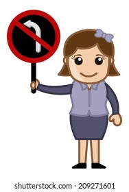 No Turn Allowed Vector