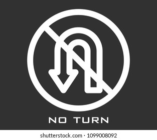 No turn icon