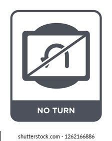 no turn icon vector on white background, no turn trendy filled icons from Traffic signs collection, no turn simple element illustration