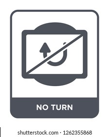 no turn icon vector on white background, no turn trendy filled icons from Traffic signs collection, no turn simple element illustration