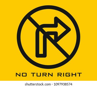 No Turn Right icon