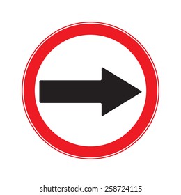 No Turn Right  Sign