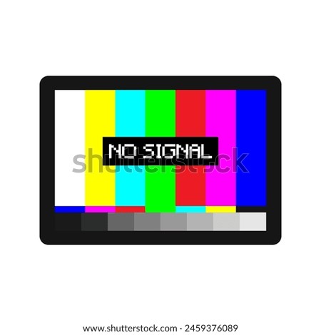 No TV Signal Error Flat Vector Design