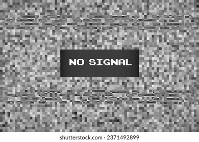 No TV signal on retro televisor.No signal on television. monitorinterference. television noise.