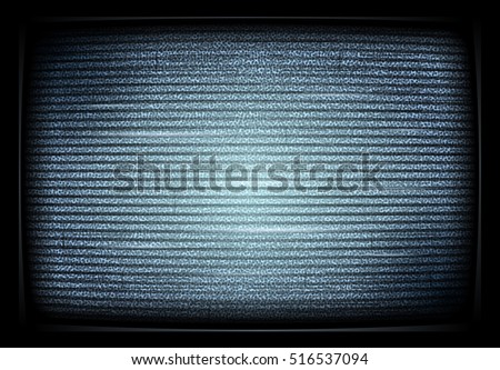 No TV signal on retro televisor, interference, television noise. 