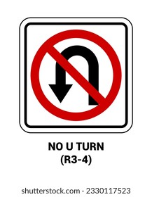 NO U TURN , Straßenschilder mit Beschreibung