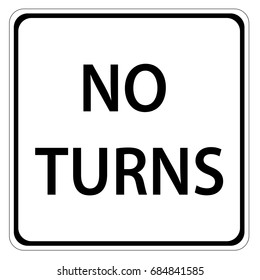 No U turn sign