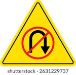 No U turn sign. prohibitory traffic signs. red crossed out circle symbol.  driving navigation icons. arrow pointing to the right. Turning right prohibited
