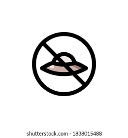 No UFO Icon Filled Outline Science Illustration Logo Vector
