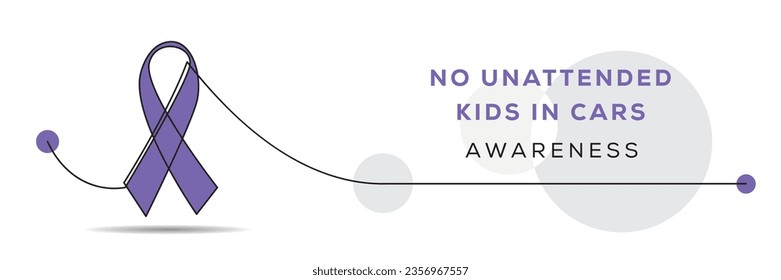 No Unattended Kids in Cars awareness, banner design.