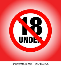 no under eighteen entry badge