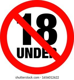 no under eighteen entry badge