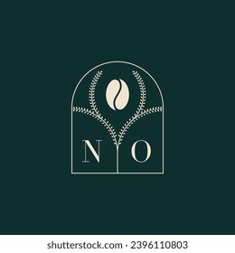 NO Unique and simple logo design combination of letters and coffee bean