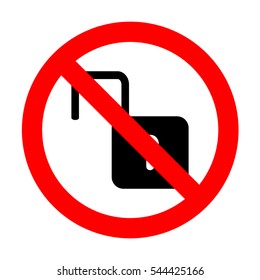 No Unlock sign illustration. 