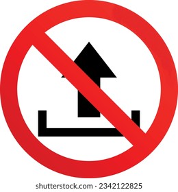 No Upload sign, symbol. Vector illustration