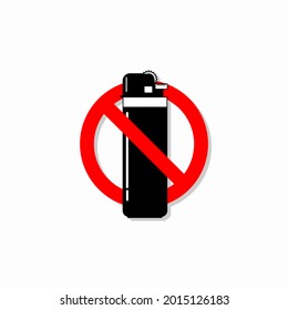 no use gas lighter vector design, icon and symbol