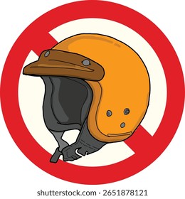 No se permite el uso de casco de media cara