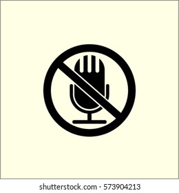 No use microphone icon, vector illustration