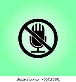 No use microphone icon, vector illustration