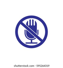 No use microphone icon, vector illustration