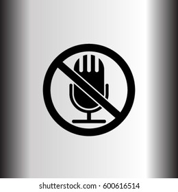 No use microphone icon, vector illustration