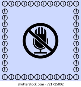 No use microphone icon, vector illustration